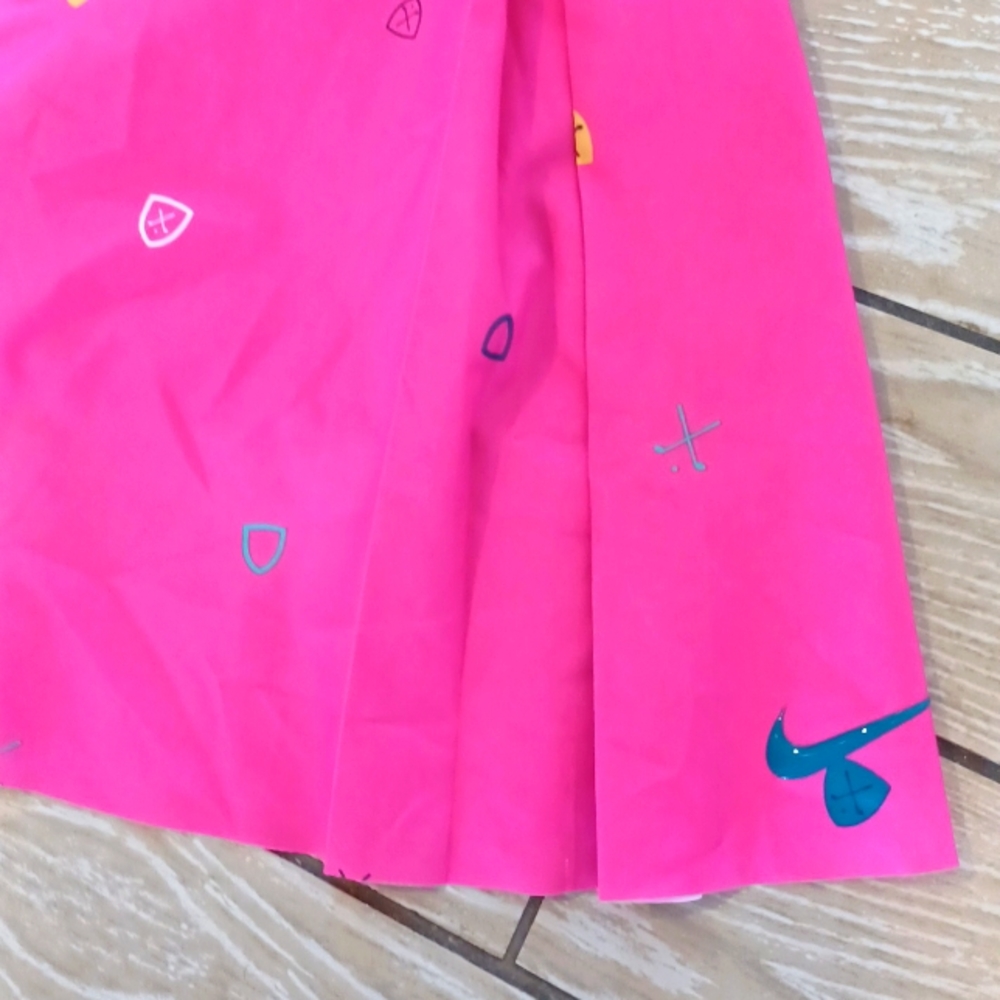 Nike Hot Pink Pleated Skirt with Multicolor Accents - Picture 2 of 9